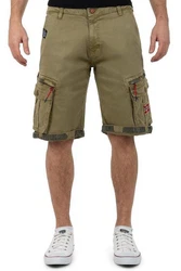 Geo Norway Shorts Kurze Cargo Hose baparento Men Khaki/Dunkelgrün/Rot/Dunkelblau