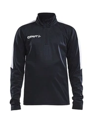 Craft Sweatshirt Progress Halfzip LS Tee Schwarz/Dunkelblau/Grau