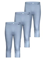 Ammann Lange Unterhose 3er Pack Day Classic Hellblau/Blau/Grau