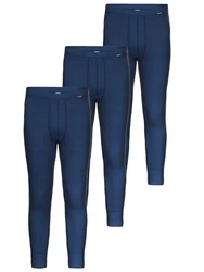 Ammann Lange Unterhose Day Classic 3er Pack Dunkelblau/Blau/Hellblau