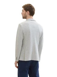 TOM TAILOR Sakko mit Eingrifftaschen Grau/Hellblau/Weiß