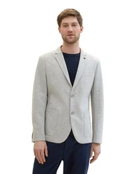 TOM TAILOR Sakko mit Eingrifftaschen Grau/Hellblau/Weiß
