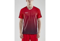 Craft T-Shirt Pro Control Stripe Jersey Dunkelrot/Rot