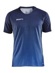Craft T-Shirt Pro Control Stripe Jersey Dunkelblau/Grau/Blau