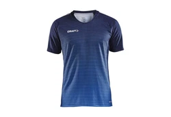 Craft T-Shirt Pro Control Stripe Jersey Dunkelblau/Grau/Blau