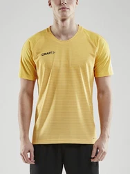Craft T-Shirt Pro Control Stripe Jersey Gelb/Dunkelrot/Braun/Grau/Orange