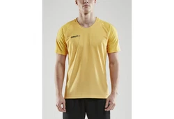 Craft T-Shirt Pro Control Stripe Jersey Gelb/Dunkelrot/Braun/Grau/Orange