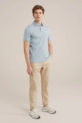 WE Fashion Poloshirt Blau/Hellblau