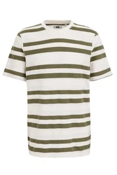 WE Fashion T-Shirt Dunkelgrün/Khaki/Beige