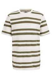 WE Fashion T-Shirt Dunkelgrün/Khaki/Beige