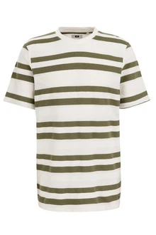 WE Fashion T-Shirt Dunkelgrün/Khaki/Beige