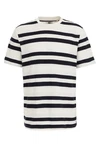 WE Fashion T-Shirt Dunkelblau/Weiß/Creme/Schwarz