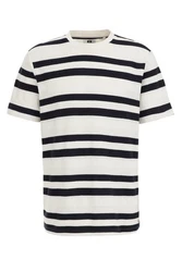 WE Fashion T-Shirt Dunkelblau/Weiß/Creme/Schwarz