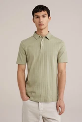 WE Fashion Poloshirt Khaki/Dunkelgrün