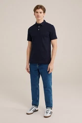 WE Fashion Poloshirt Dunkelblau