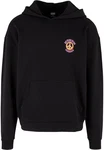 URBAN CLASSICS Sweatshirt Big Peace Hoody Schwarz/Dunkelblau/Lila