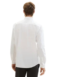 TOM TAILOR Hemd Poplin mit Manschetten Weiß/Creme/Schwarz