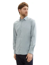 TOM TAILOR Hemd Poplin mit Manschetten Dunkelblau/Hellblau/Blau/Grau