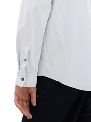 TOM TAILOR Hemd Langarmhemd Struktur hellblau