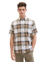 TOM TAILOR Hemd mit Karomuster Braun/Beige/Hellblau/Khaki