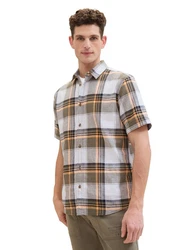 TOM TAILOR Hemd mit Karomuster Braun/Beige/Hellblau/Khaki