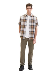 TOM TAILOR Hemd mit Karomuster Braun/Beige/Hellblau/Khaki