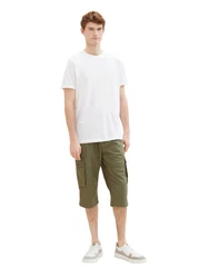 TOM TAILOR Shorts Bermudashorts Khaki/Dunkelgrün