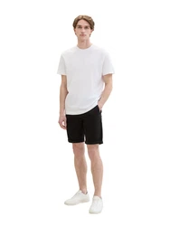 TOM TAILOR Bermudas mit Paspeltasche Weiß/Creme/Schwarz