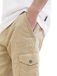 TOM TAILOR Bermudas Cargo Shorts Khaki/Weiß/Beige