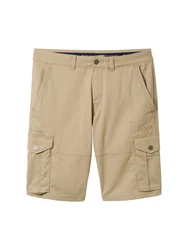 TOM TAILOR Bermudas Cargo Shorts Khaki/Weiß/Beige