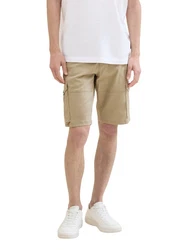 TOM TAILOR Bermudas Cargo Shorts Khaki/Weiß/Beige