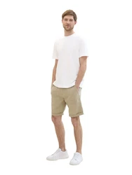 TOM TAILOR Bermudas mit Utility Details Khaki/Beige/Weiß