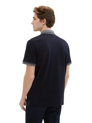 TOM TAILOR Poloshirt mit Logo-Schriftzug und Details 