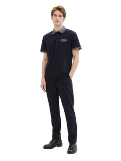TOM TAILOR Poloshirt mit Logo-Schriftzug und Details