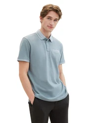 TOM TAILOR Poloshirt mit Logo-Schriftzug und Details 