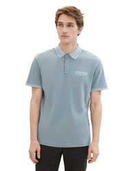 TOM TAILOR Poloshirt mit Logo-Schriftzug und Details 