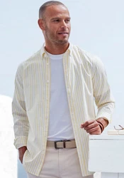 John Devin Langarmhemd Regular Fit mit Button-down-Kragen Beige/Weiß/Creme/Khaki/Rot/Gelb