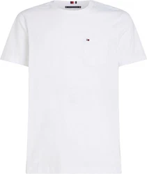 Tommy Hilfiger T-Shirt BT-POCKET TEE-B Groe Gren mit Brusttasche Weiß/Schwarz/Creme