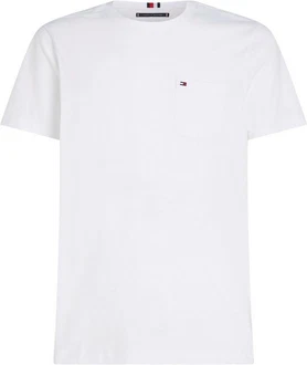 Tommy Hilfiger T-Shirt BT-POCKET TEE-B Groe Gren mit Brusttasche Weiß/Schwarz/Creme Tommy Hilfiger T-Shirt BT-POCKET TEE-B Groe Gren mit Brusttasche Weiß/Schwarz/Creme