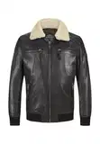 Vintage Leder Bomberjacken image