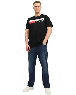 Jack & Jones Print-Shirt T-Shirt Schwarz/Hellblau/Blau Jack & Jones Print-Shirt T-Shirt Schwarz/Hellblau/Blau