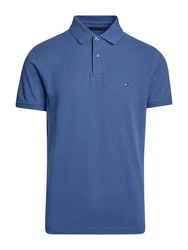 Tommy Hilfiger Flag Under Placket REG Polo Langarm T-Shirt MW0MW31684 blau