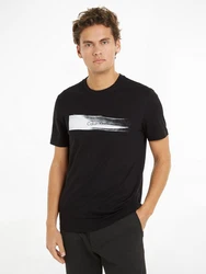 Calvin Klein T-Shirt BRUSH LOGO T-SHIRT Schwarz/Dunkelblau