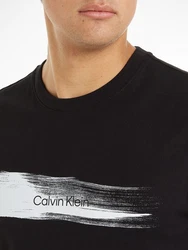 Calvin Klein T-Shirt BRUSH LOGO T-SHIRT Schwarz/Dunkelblau