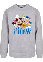 ABSOLUTE CULT Rundhalspullover Mickey Mouse - Disney Friends Crewneck (1-tlg) Grau/Hellgrau/Silber