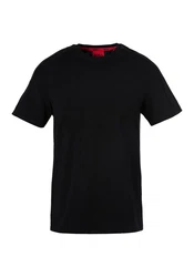HUGO T-Shirt mit BOSS Kontraststreifen Schwarz/Rot