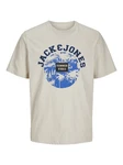 Jack & Jones T-Shirt JorPalms Regular-Fit Basic Khaki/Braun