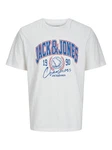 Jack & Jones T-Shirt JorPalms Regular-Fit Basic Blau/Weiß/Hellblau