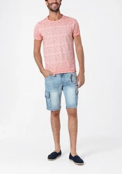 Timezone Cargoshorts Shorts Kurze Denim Mid Waist Jeansshorts (7313) Hellblau (7313)