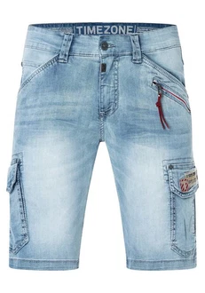 Timezone Cargoshorts Shorts Kurze Denim Mid Waist Jeansshorts (7313)